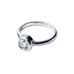 Wedding Ring With A Bezel Setting , Isolated On Transparent, PNG, HD        