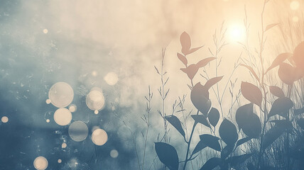 Hand-drawn minimalistic lens flare pattern wallpaper. Lens flare image designed with textile items.