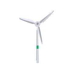 electric wind turbine cartoon. environment industry, sustainable green, renewable mill electric wind turbine sign. isolated symbol vector illustration