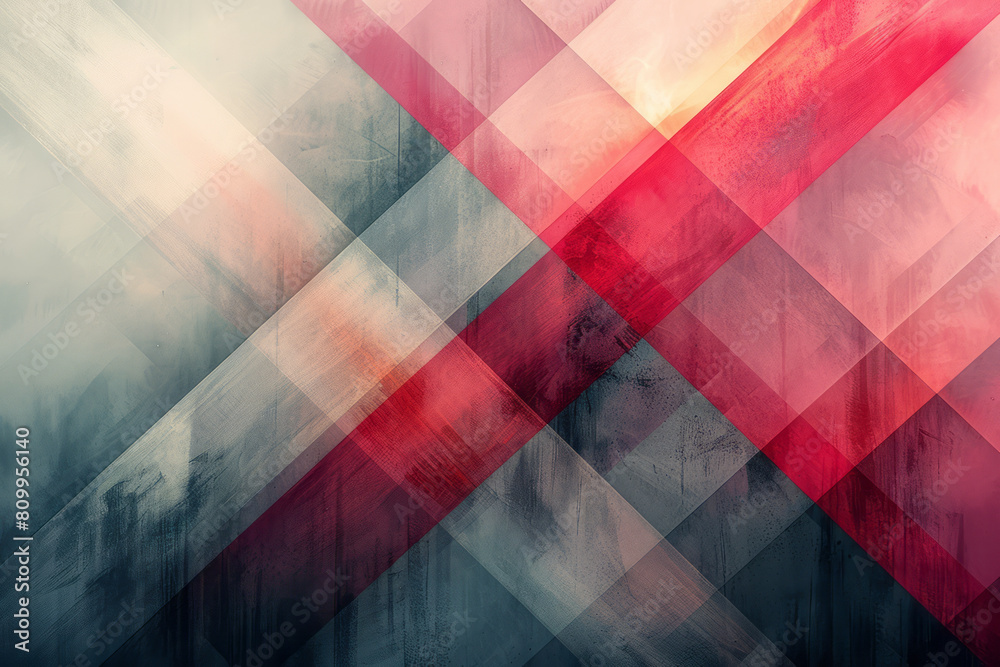 Fototapete Modern graphic design of a poster with a soft gradient and sharp lines cutting across the canvas,