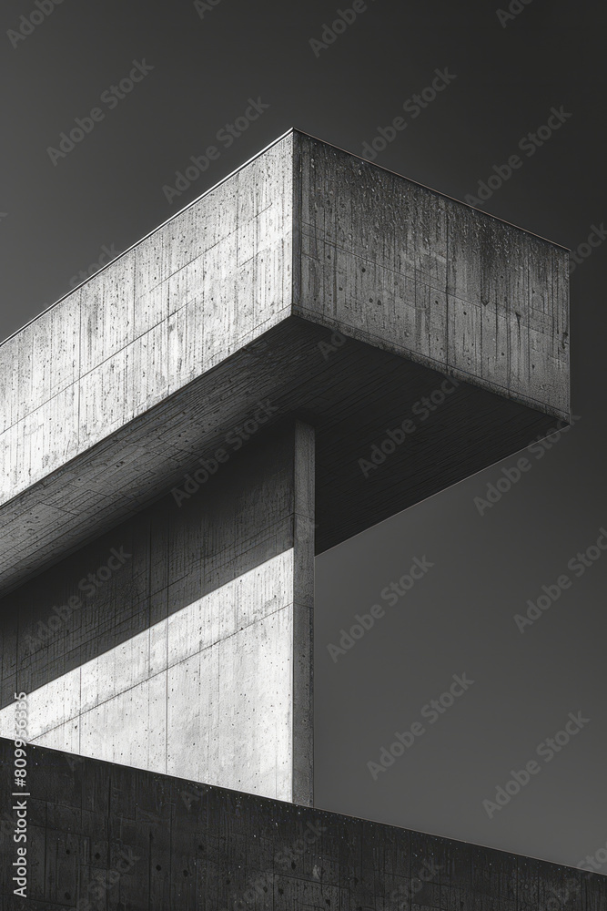 Poster geometric abstraction with a deep gradient and triangular forms that appear to advance and recede,