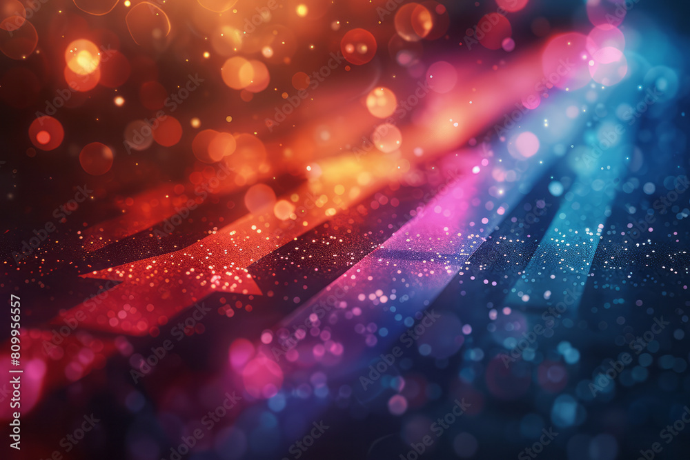 Aufkleber Presentation slide background with a subtle gradient and dynamic arrows pointing towards text areas,