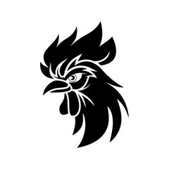 rooster head vector icon