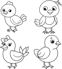 set of birds