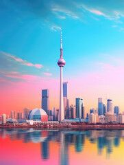 Tranquil Sunset Over Toronto City Skyline
