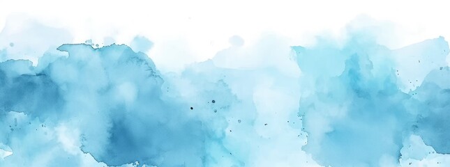 Tranquil Waters: Abstract Light Blue Watercolor Background