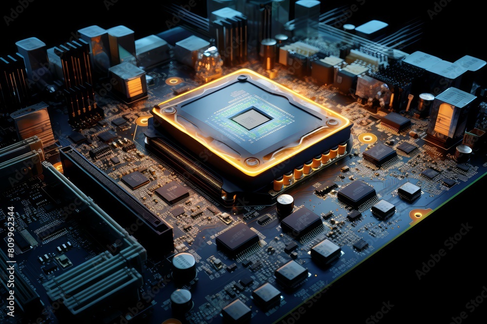 Poster system network processor. internet network. generate ai