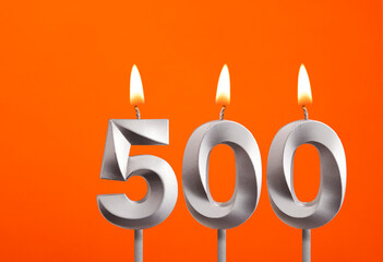Number of followers or likes - Candle number 500