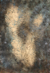 Abstract multicolor painting wtih grunge texture on canvas. Artwork mix brush stroke, splash color and oil, acrylic paint element. Modern contemporary art  for wallpaper background