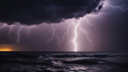 lightning in the sea _A cosmic dance of forces, where the lightning and the sea are partners. The lightning is the leader