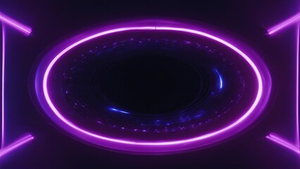 background with glowing lights A black canvas with a circular electric discharge in blue and purple hues 