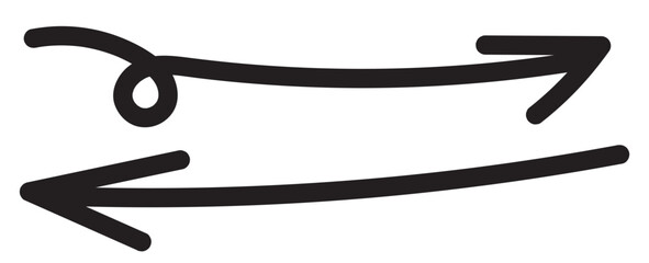 Straight long double vector arrow set