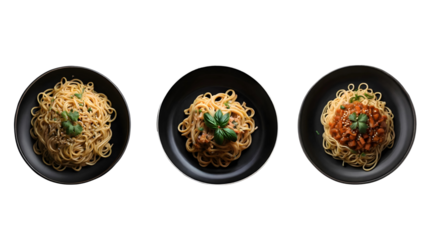 Noodle Heaven: Close-Up of Steamy Plates of Delicious Noodles