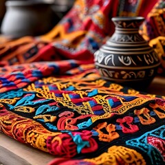 Local fabric patterns, handmade