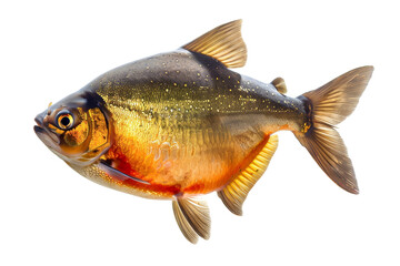 Close-Up of Vibrant Amazonian Piranha: A Colorful Freshwater Fish from South America