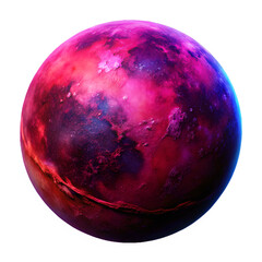 Obraz premium Red and blue planet transparent background