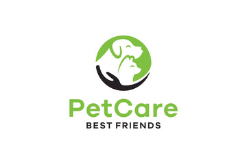 Pet Shop Illustration Logo Design and Pet Care.