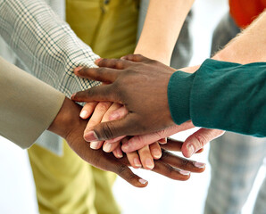 business meeting businesswoman woman office teamwork togetherness unity hand partnership holding entrepreneur celebrating success victory win happy smiling startup diversity student