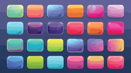 Vector set of gradient buttons for mobile development