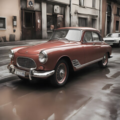 vintage car on the street