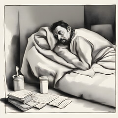 person in bed