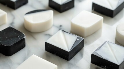 Black and White Geometric Soaps generative ai