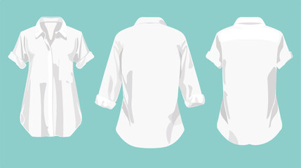 White blouse casual summer shirt basic women garment.