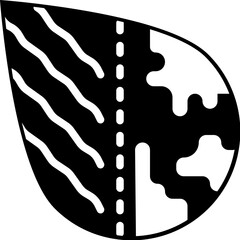 earth with leaf glyph style icons