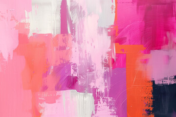 Beautiful abstract painting with pink colors. Generative AI.