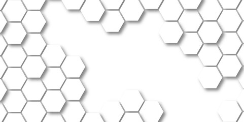 Hexagonal abstract metal background with light. Hexagon concept design abstract technology background vector hexagon pattern. Seamless background. Abstract honeycomb banner background.