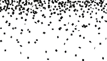 Obraz premium flying black confetti isolated on transparent background cutout