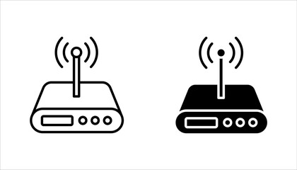 Modem vector icon set, wifi router symbol. vector illustration on white background
