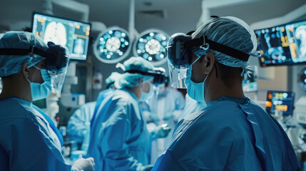 Futuristic Medical Hospital. AR technologies in medicine and healthcare