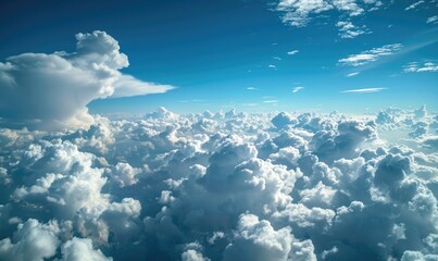 Partly cloudy sky, gentle breeze, nature background