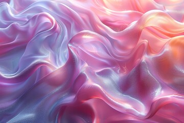 Obraz premium This image depicts a vibrant abstract texture like flowing silk in shades of pink, purple, and blue