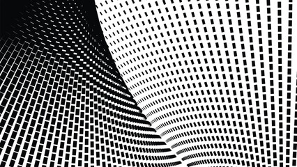 Black and white halftone pattern vector image for backdrop or wallpaper. Abstract Background dots halftone