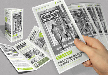 Agency Tri-Fold in Black and White with Electric Green elements