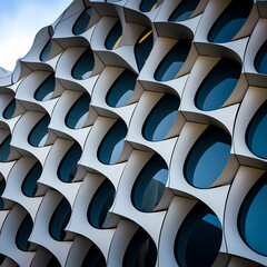 Abstract architectural patterns in a modern building
