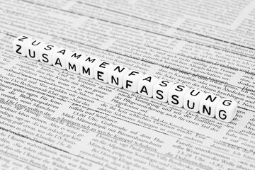 Obraz premium Zusammenfassung