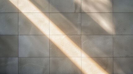  light filtering in from above, casting a shadow on the upper tiles