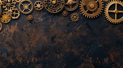   A tight shot of gears against a black background, with rusted gear surfaces in the foreground