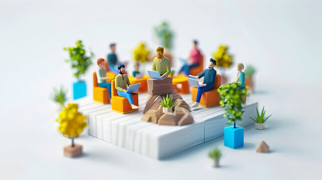 3D cute icon as Senior Consultant Leading Leadership Retreats concept as A senior consultant leads leadership retreats using experiential learning to improve decision making and pr