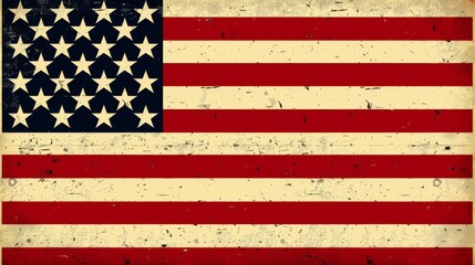  A grungy American flag with stars at the bottom and tattered bottom