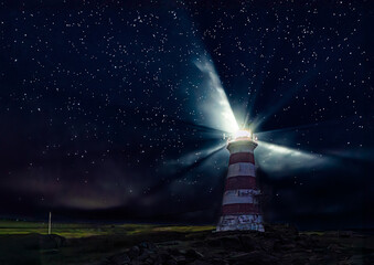 Starry Night at Brier Island Light