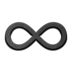 Infinity symbol cut out isolated on white background