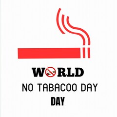 World no Tobacco day is observed each year on May 31st around the world. This yearly celebration informs the public on the dangers of using tobacco. Vector illustration.