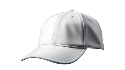 White baseball cap hat mockup template isolated on white background