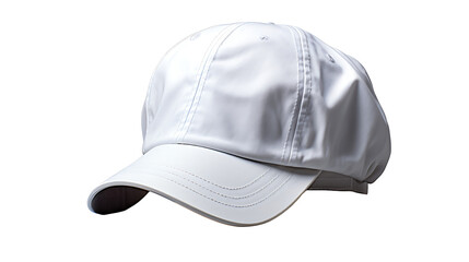 White baseball cap hat mockup template isolated on white background