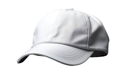 White baseball cap hat mockup template isolated on white background