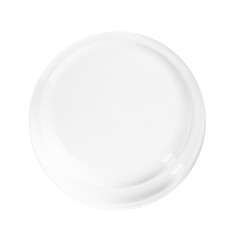 Jar of body care cream isolated on white, top view